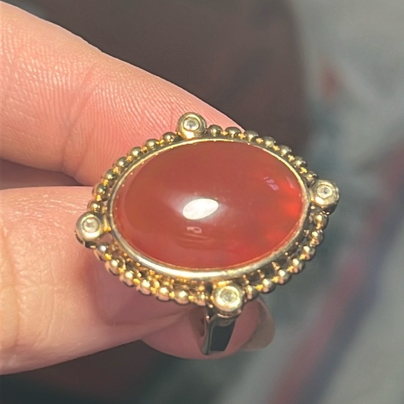 Carnelian ring 925 - Picture 1 of 7